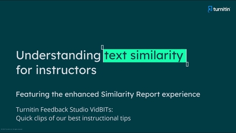 Thumbnail for Understanding text similarity for instructors: Enhanced similarity report