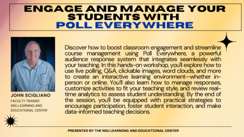 Thumbnail for Engage and Manage Your Students with Poll Everywhere