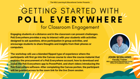 Thumbnail for Getting Started with Poll Everywhere for Classroom Engagement