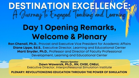 Thumbnail for entry 1 - Welcome and Plenary: Day 1