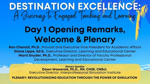 Thumbnail for 1 - Welcome and Plenary: Day 1