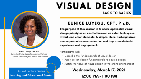 Thumbnail for entry LEC Guest Lecture Series: Visual Design-Back to Basics