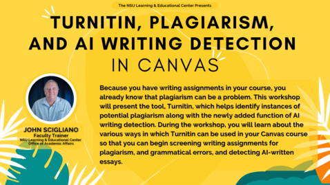 Thumbnail for entry Let's Discuss Plagiarism and Using Turnitin with AI Detection in Canvas