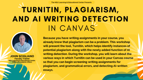 Thumbnail for Let's Discuss Plagiarism and Using Turnitin with AI Detection in Canvas