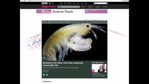 Thumbnail for James Thomas, Ph.D., Names Sir Elton John Crustaceous
