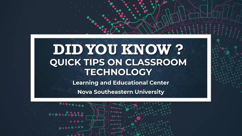 Thumbnail for Did You Know? Quick Take with Tips using Canvas and Zoom