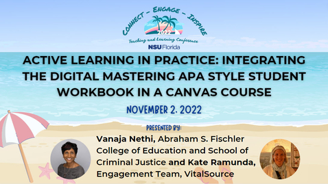 Thumbnail for entry [4] Active Learning in Practice: Integrating the Digital Mastering APA Style Student Workbook in a Canvas Course