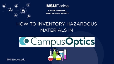 Thumbnail for entry How to Inventory Hazardous Materials in CampusOptics