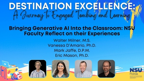 Thumbnail for 27 - Bringing Generative AI Into the Classroom : NSU Faculty Reflect on their Experiences