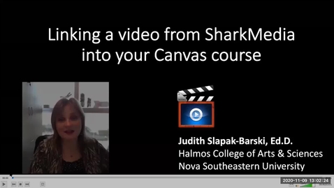 Thumbnail for entry Linking a video from SharkMedia into your Canvas course