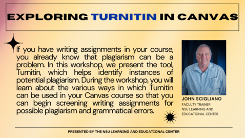 Thumbnail for Exploring Turnitin in Canvas