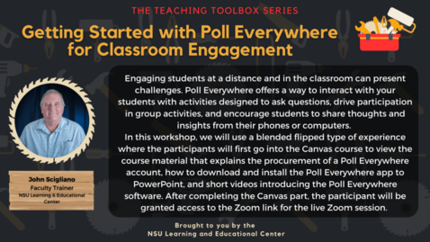 Thumbnail for Getting Started with Poll Everywhere For Student Engagement Activities
