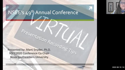 Thumbnail for NSEE Conference Presenter Pre-Recording Tips