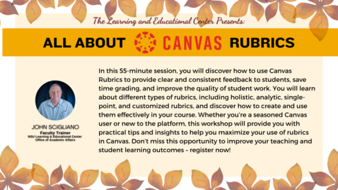 Thumbnail for entry 2023-10-06 All About Canvas Rubrics