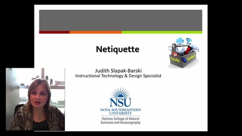 Thumbnail for Netiquette - Judith Slapak-Barski, Ed.D.