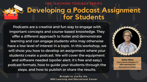 Thumbnail for Developing a Podcast Assignment for Students