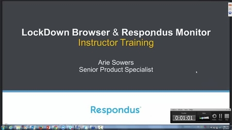 Thumbnail for June 2016-Instructor Training for LockDown Browser and Respondus Monitor