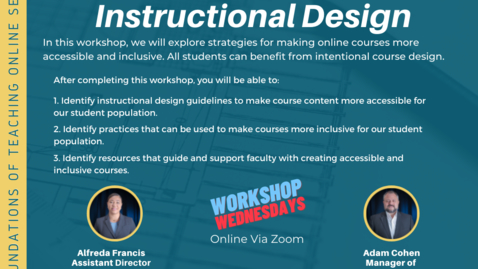 Thumbnail for entry Accessible and Inclusive Instructional Design