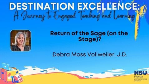 Thumbnail for entry 11a - Return of the Sage (on the Stage)?