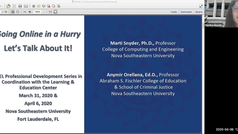 Thumbnail for entry ExEL Professional Development Series: Going Online in a Hurry-Let's Talk About It