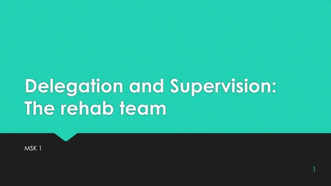 Thumbnail for MS1 10b. Delegation and Supervision