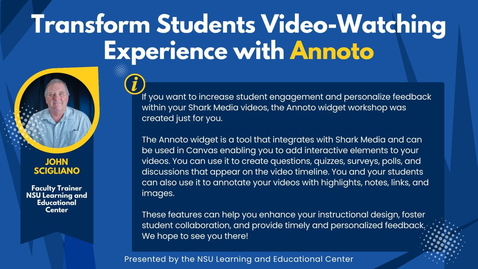Thumbnail for Transform Students Video-Watching Experience with Annoto