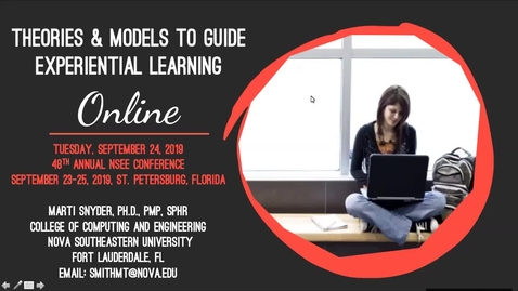 Thumbnail for entry Theories &amp; Models to Guide Experiential Learning Online