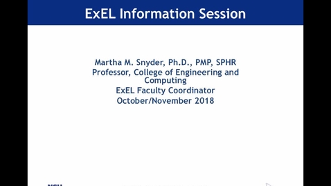 Thumbnail for Experiential Education and Learning (ExEL) Qualification Process Overview