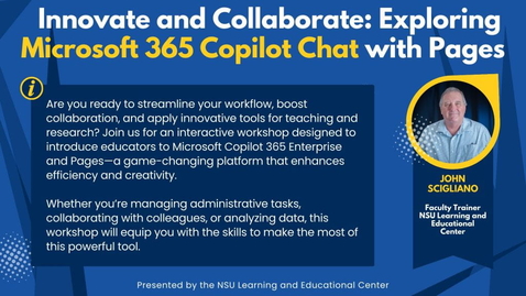 Thumbnail for Innovate and Collaborate: Exploring Microsoft Copilot 365 Chat with Pages