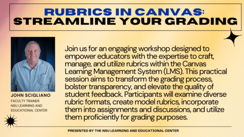 Thumbnail for Rubrics in Canvas: Streamline Your Grading