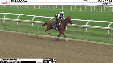 Emerging Market Worked 4 Furlongs in 48.95 at Saratoga on July 4th, 2026
