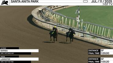 Barnes (Outside) and Lannister Worked 5 Furlongs at Santa Anita Park on July 11th, 2025