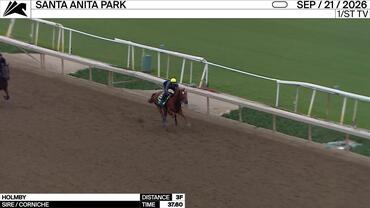 Holmby Worked 3 Furlongs in 37.60 at Santa Anita Park on September 21st, 2026