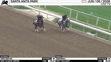 Grey Matter (Outside) and Snapshot Worked 4 Furlongs in 48.20 at Santa Anita Park on June 6th, 2026