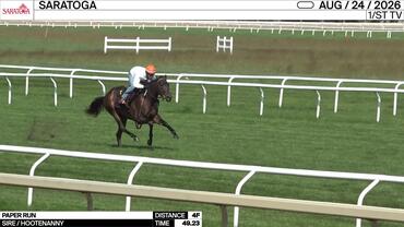 Paper Run Worked 4 Furlongs in 49.23 at Saratoga on August 24th, 2026
