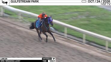 Lawler Worked 5 Furlongs in 1:02.11 at Gulfstream Park on October 24th, 2026