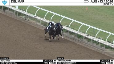 Repo Man (Outside) and King Anunoby Worked 5 Furlongs in 1:01.80 at Del Mar on August 13th, 2026