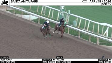 Bobs Honey (Outside) and Bull Tiz Worked 5 Furlongs at Santa Anita Park on April 19th, 2026