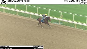 Moona Lisa Worked 5 Furlongs in 1:03.80 at Santa Anita Park on January 22nd, 2026