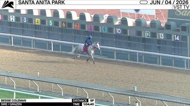 Bessie Coleman Worked 5 Furlongs in 1:04.40 at Santa Anita Park on June 4th, 2026