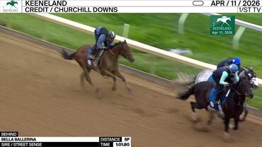 Bella Ballerina (Behind) Worked 5 Furlongs in 1:01.80 at Keeneland on April 16th, 2026
