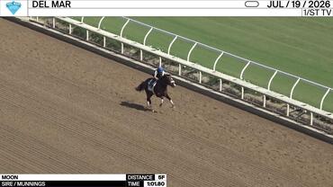 Moon Worked 5 Furlongs in 1:01.80 at Del Mar on July 19th, 2026