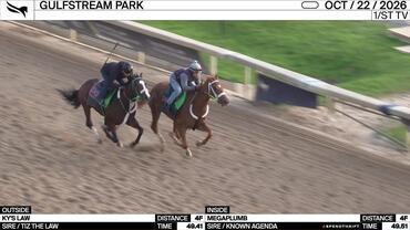Ky's Law (Outside) and Megaplumb Worked 4 Furlongs at Gulfstream Park on October 22nd, 2026