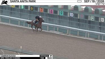 Cameron Slough Worked 3 Furlongs in 39.00 at Santa Anita Park on September 19th, 2026