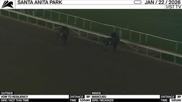 Vow to Resiliency (Outside) and Mancuso Worked 5 Furlongs at Santa Anita Park on January 22nd, 2026