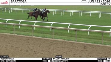 Bostontonian (Outside) and Just a Holiday Worked 4 Furlongs in 53.55 at Saratoga on June 22nd, 2026
