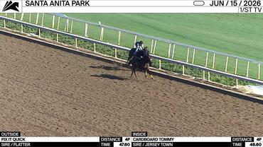 Fix It Quick (Outside) and Cardboard Tommy Worked 4 Furlongs at Santa Anita Park on June 15th, 2026