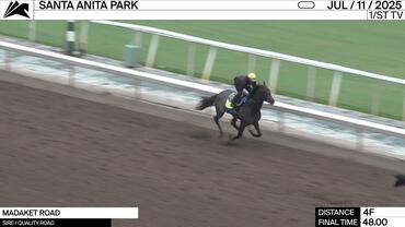 Madaket Road Worked 4 Furlongs in 48.00 at Santa Anita Park on July 11th, 2025