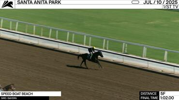 Speed Boat Beach Worked 5 Furlongs in 1:02.00 at Santa Anita Park on July 10th, 2025