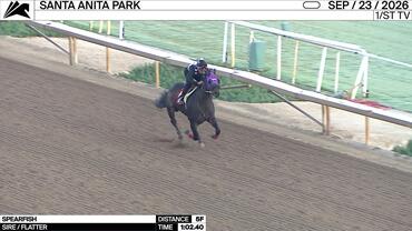 Spearfish Worked 5 Furlongs in 1:02.40 at Santa Anita Park on September 23rd, 2026